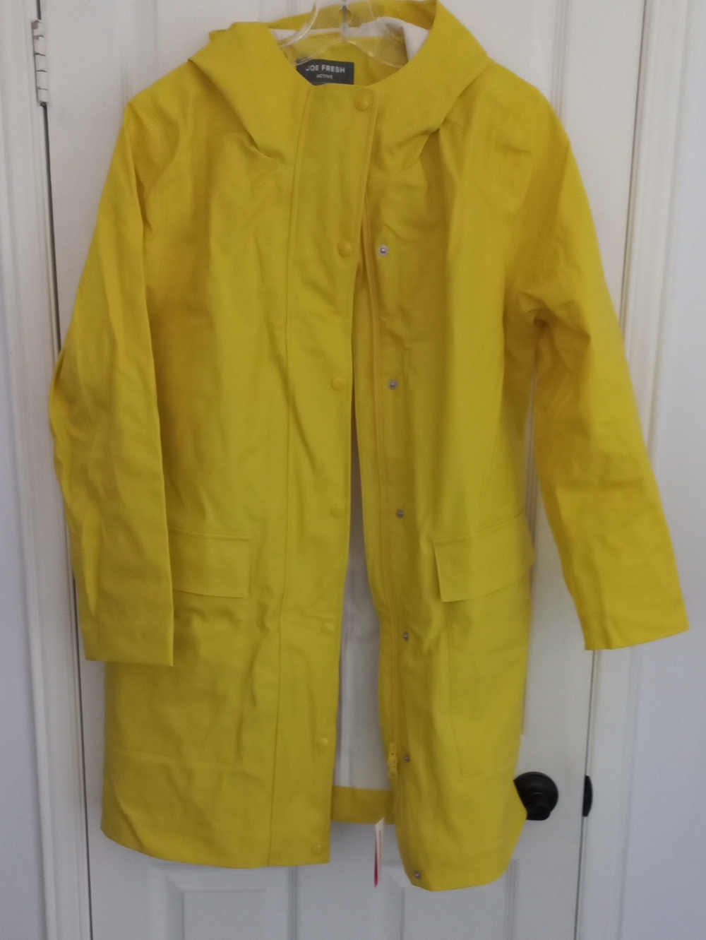 Joe Fresh Yellow Hooded Trench Coat